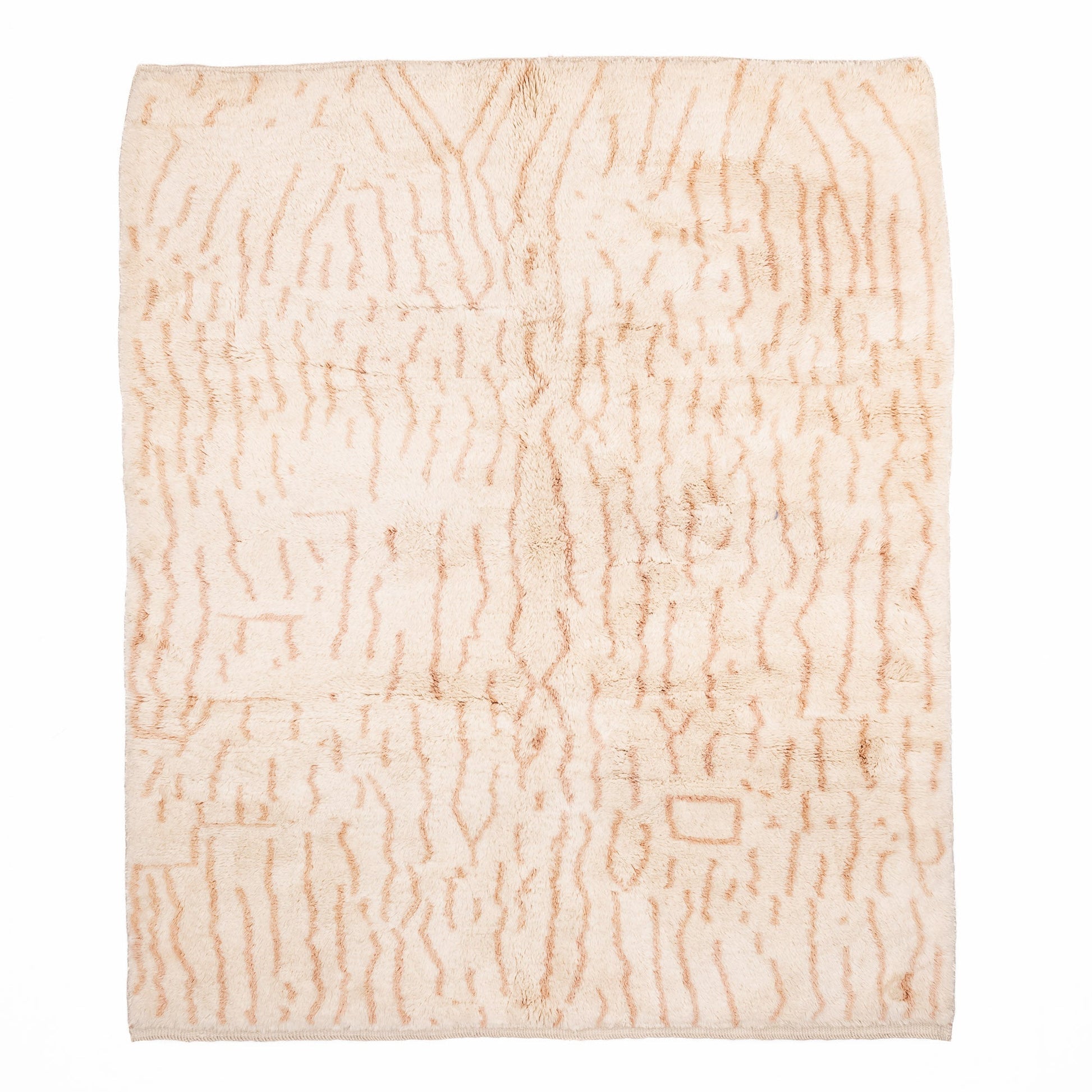 Sandscribe Elegance - Luxury Shag Moroccan Rug - Urbann-Vibe