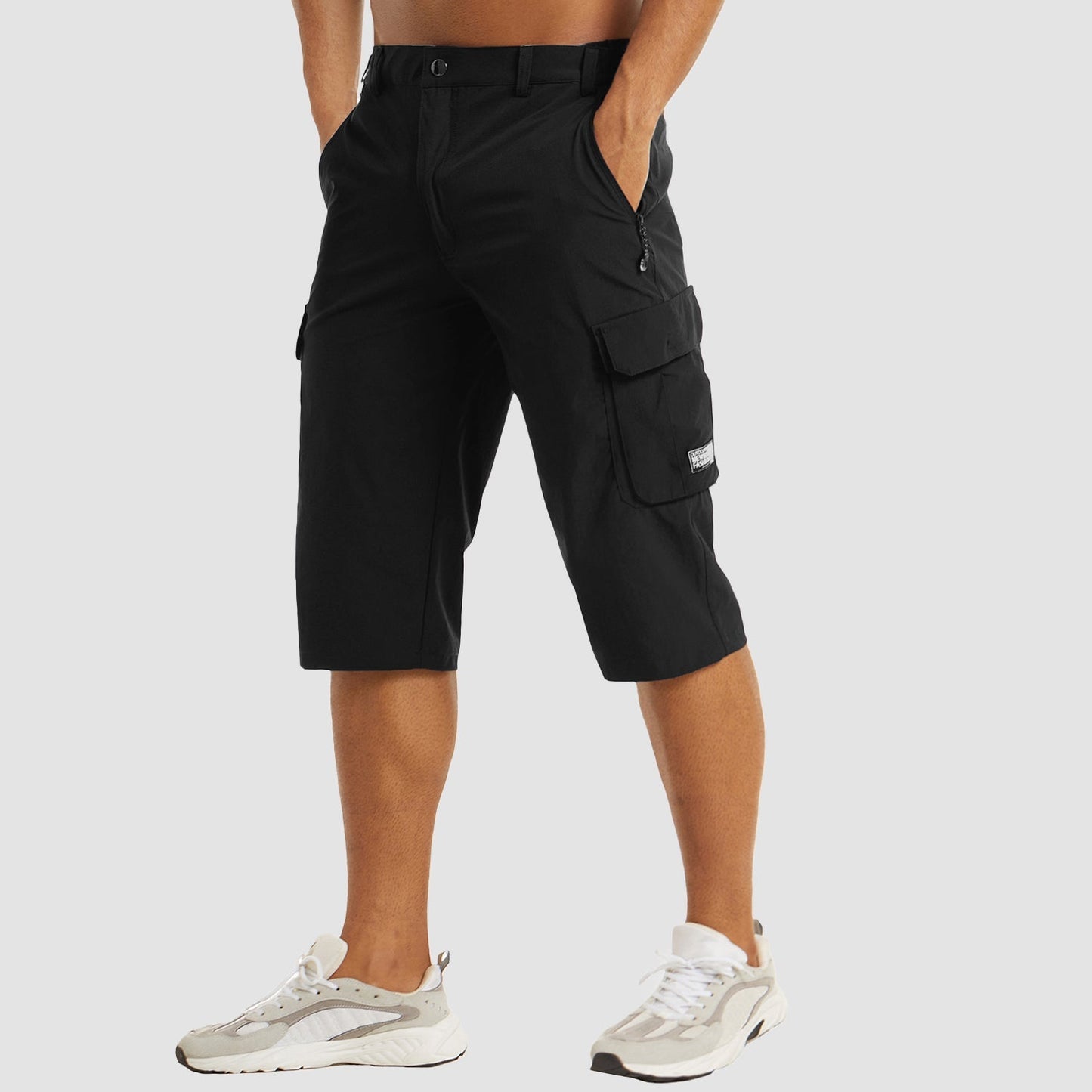 Men's cargo shorts classic straight cut quick-dry lightweight breathable multiple pockets outdoor adventure