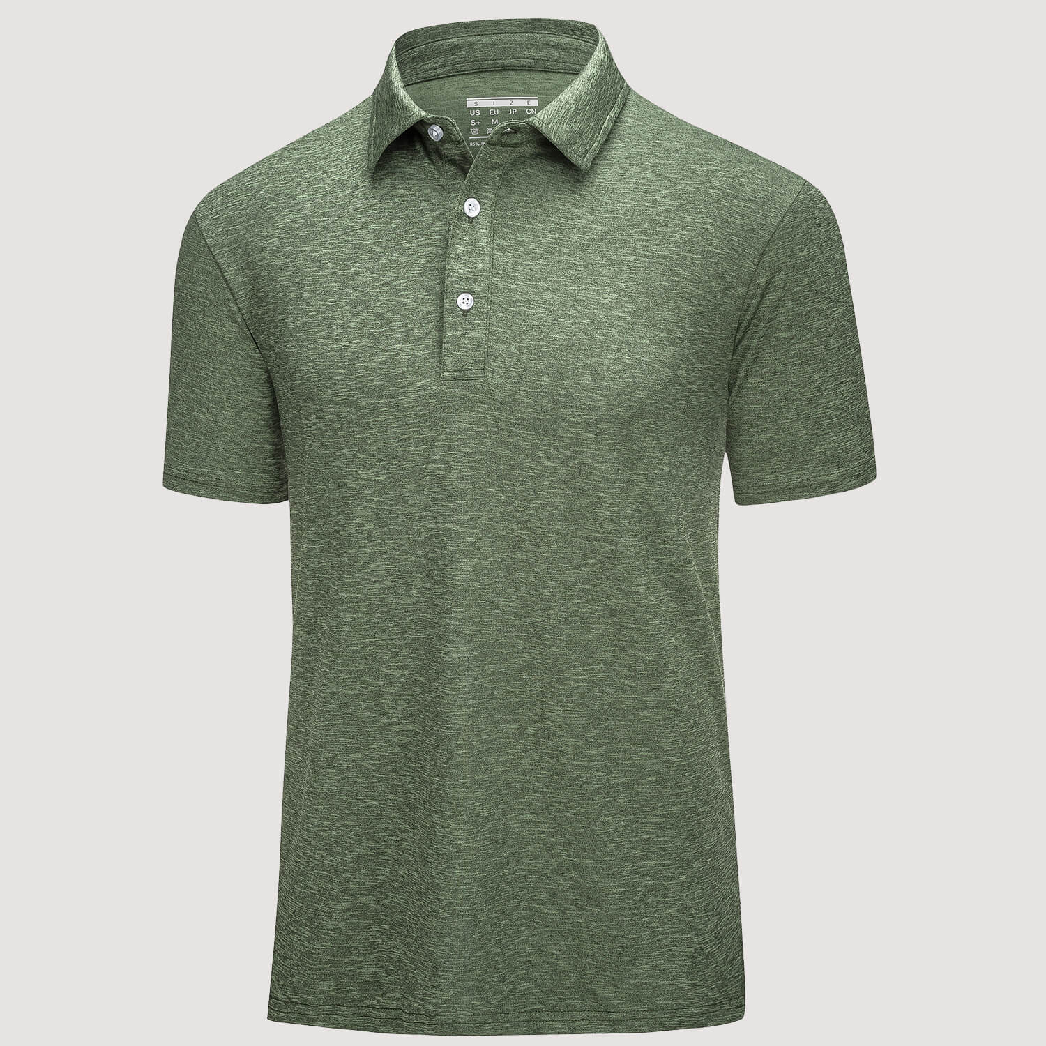 Men's quick-dry golf polo shirt four-way stretch moisture-wicking breathable performance fit