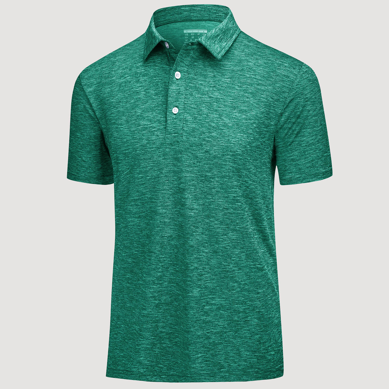 Men's quick-dry golf polo shirt four-way stretch moisture-wicking breathable performance fabric