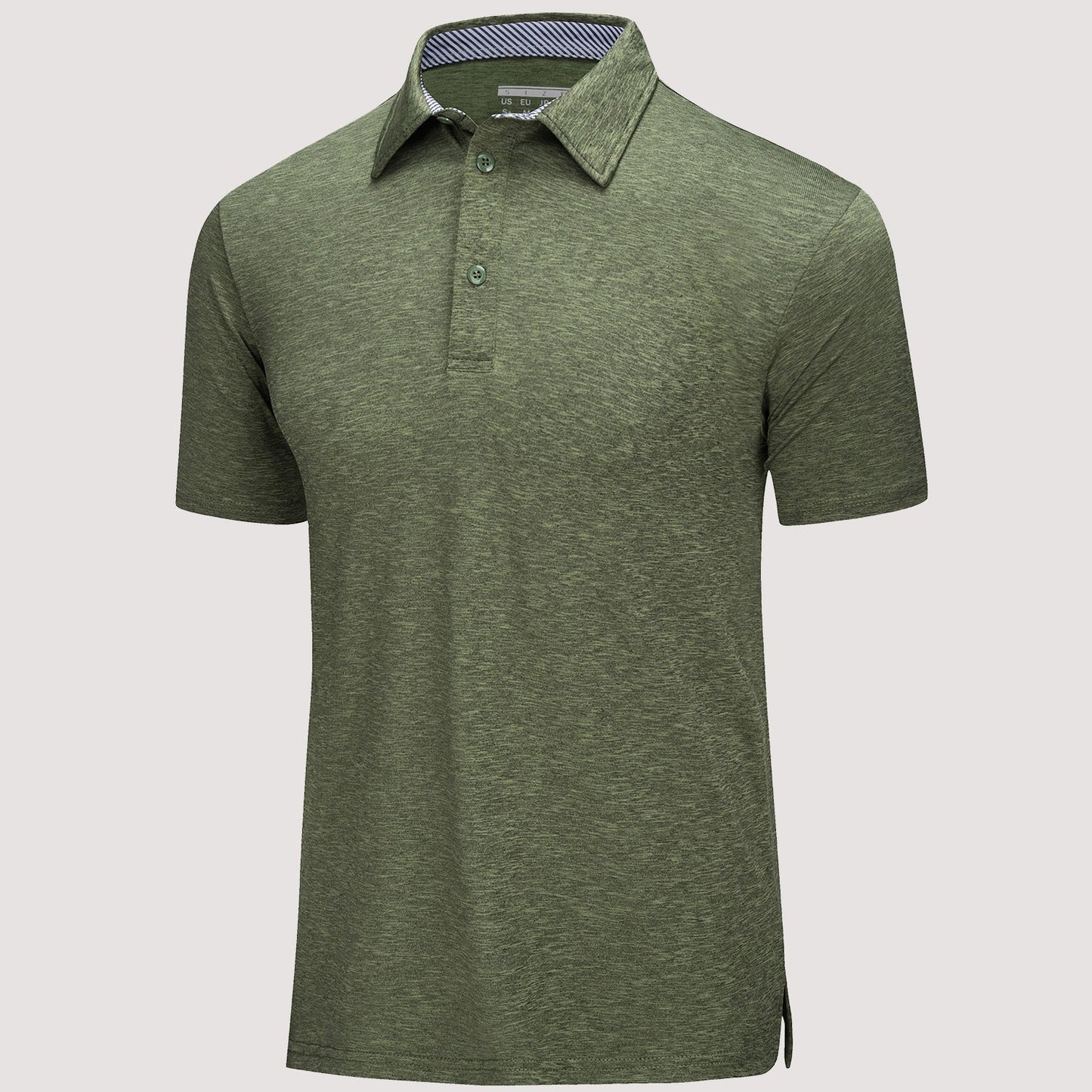 Men's quick-dry performance polo golf shirt in classic cut with moisture-wicking polyester fabric