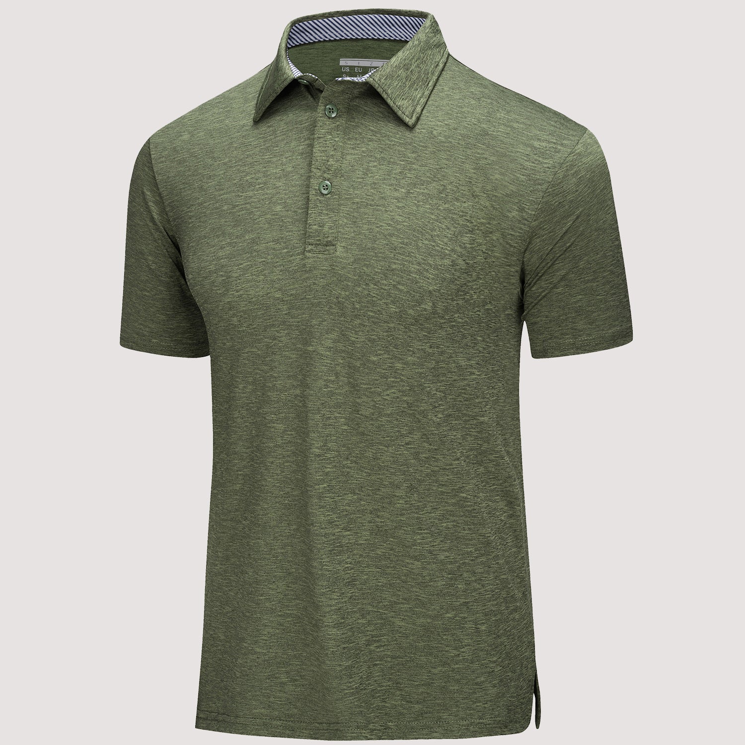 Men's quick-dry performance polo golf shirt in classic cut with moisture-wicking polyester fabric