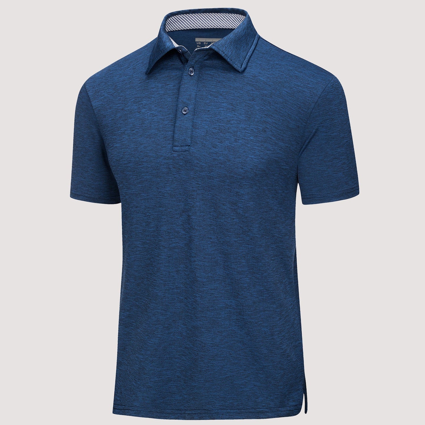 Men's quick-dry performance golf polo shirt moisture-wicking lightweight polyester classic fit