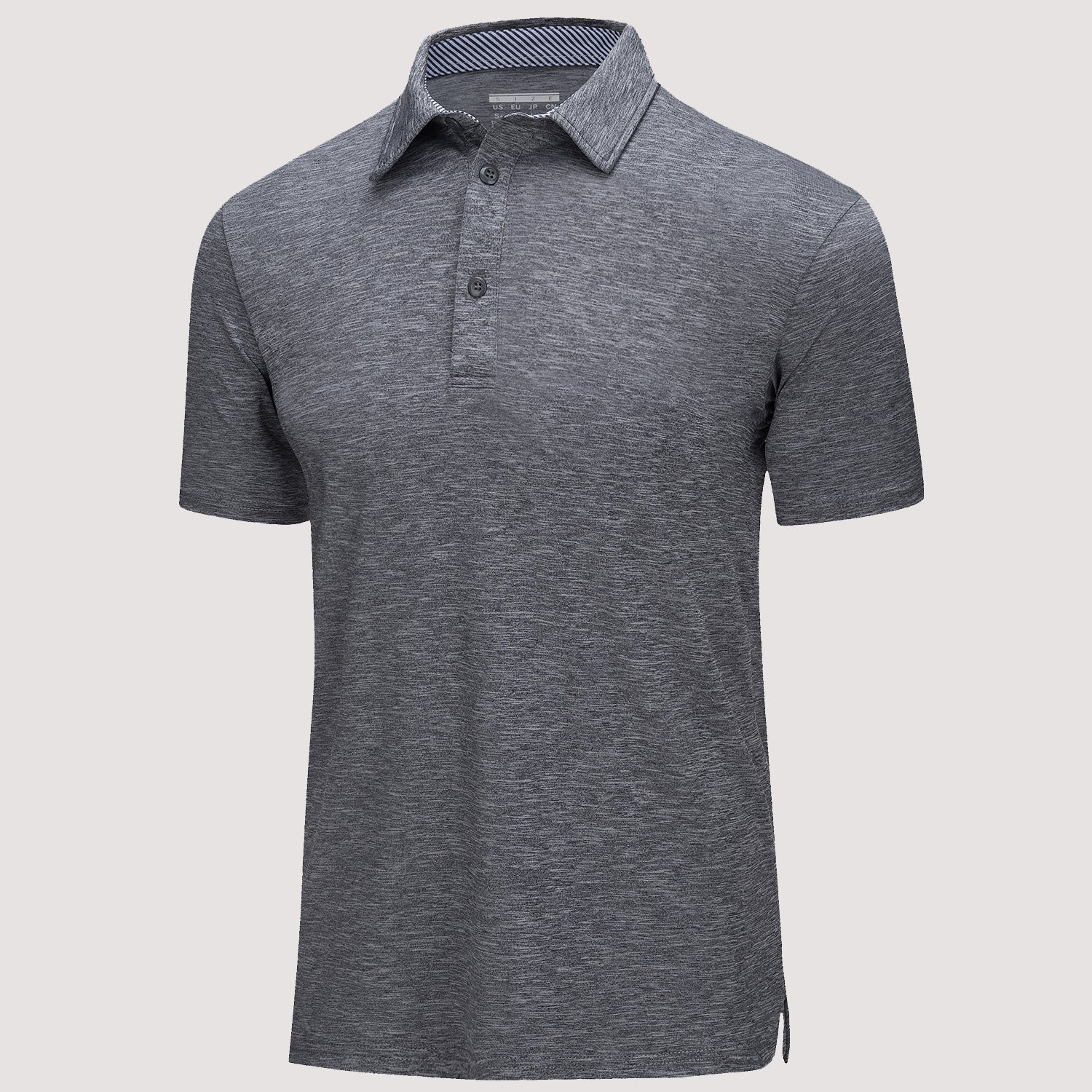 Men's quick-dry performance polo golf shirt in moisture-wicking polyester with classic fit