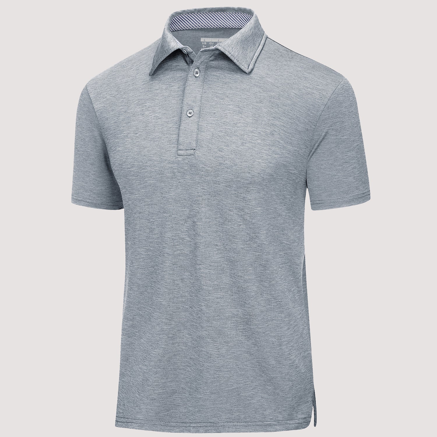 Men's quick-dry performance golf polo shirt moisture-wicking lightweight polyester classic fit