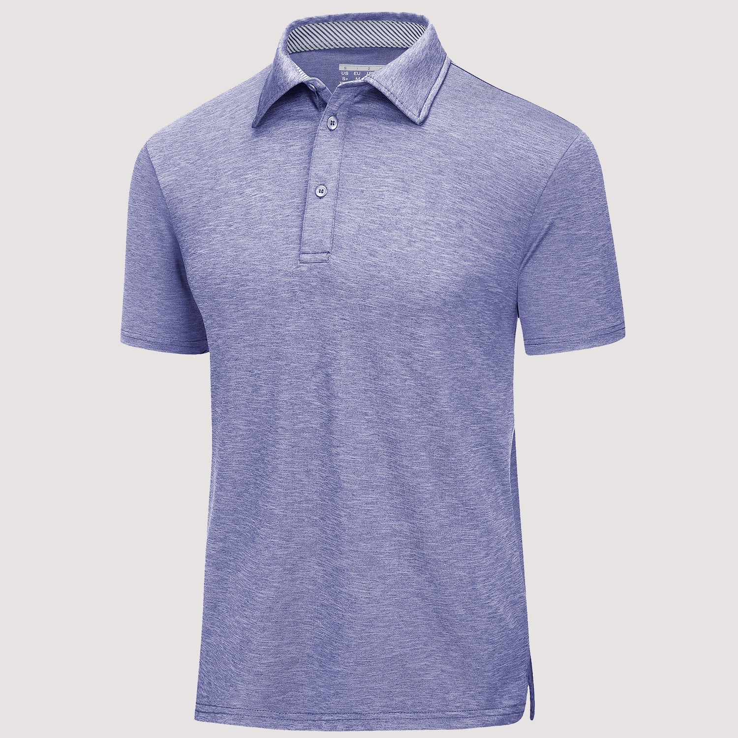 Men's quick-dry performance polo golf shirt in classic fit with moisture-wicking polyester fabric