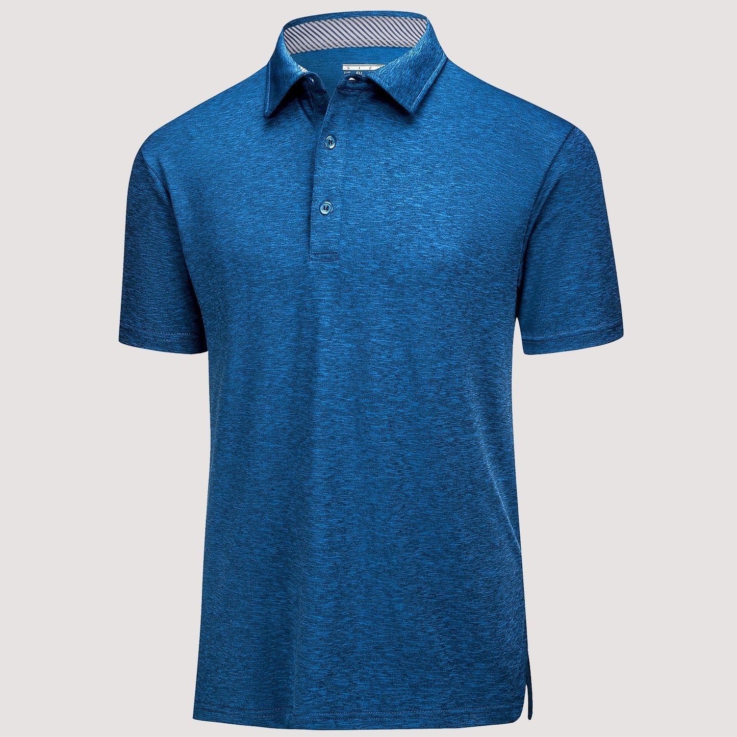 Men's quick-dry performance polo golf shirt in classic cut with moisture-wicking polyester fabric