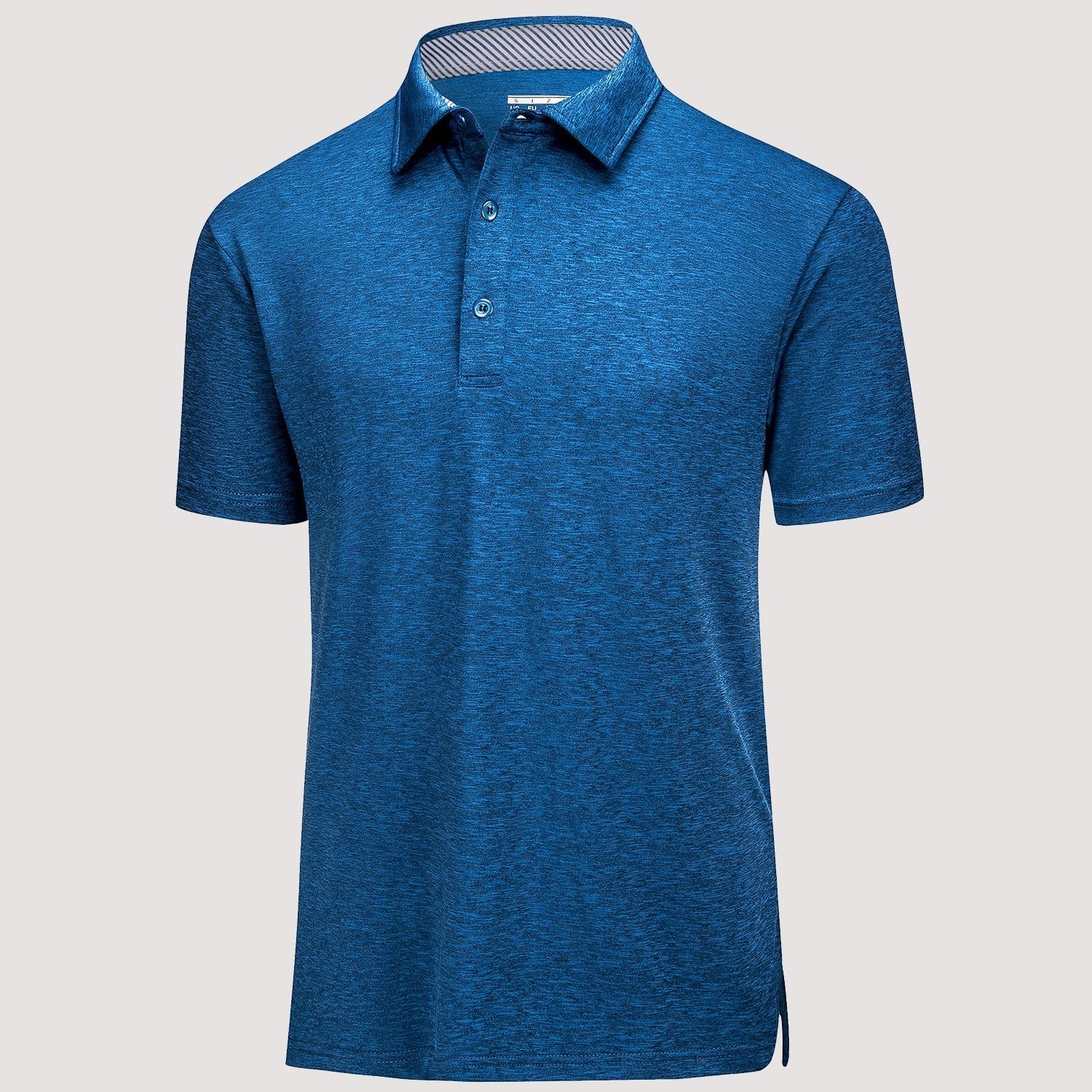 Men's quick-dry performance polo golf shirt in classic cut with moisture-wicking polyester fabric