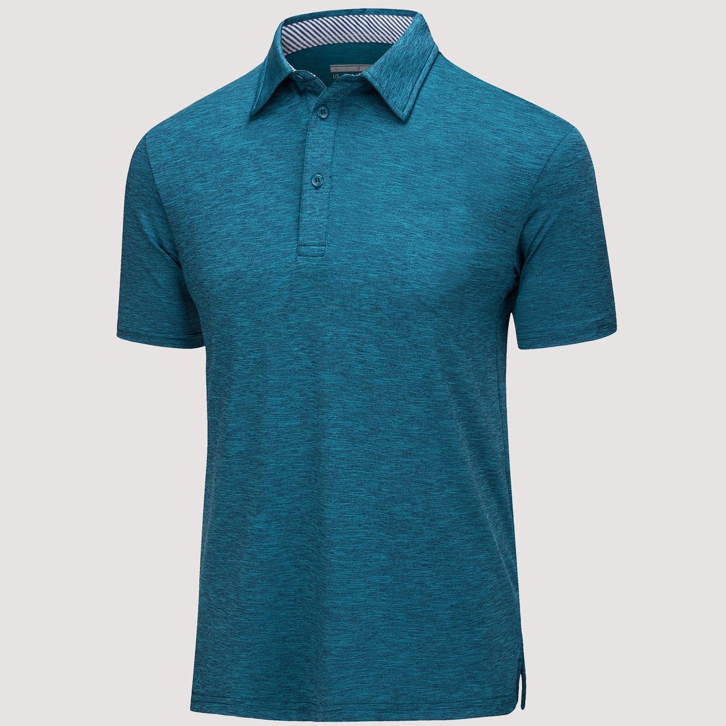 Men's quick-dry performance polo golf shirt in moisture-wicking polyester, classic fit for active wear