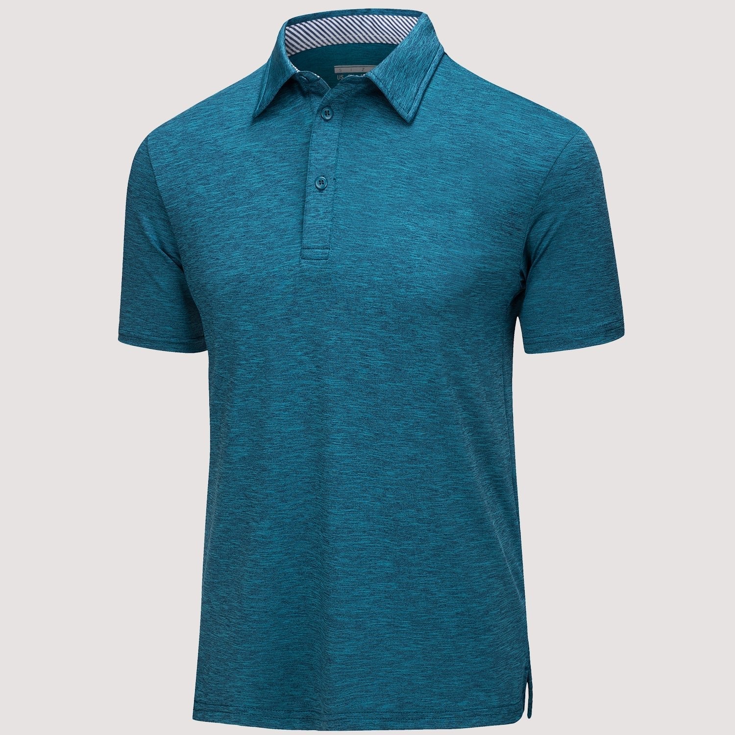 Men's quick-dry performance polo golf shirt in moisture-wicking polyester, classic fit for active wear
