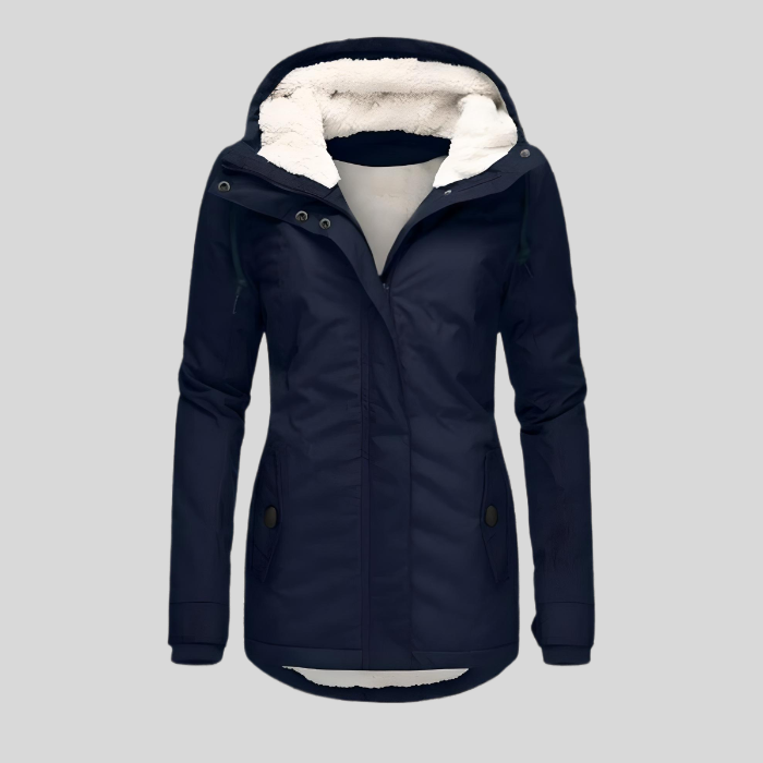 StormGuard unisex waterproof long winter coat with hood, warm lined, all-weather polished silhouette
