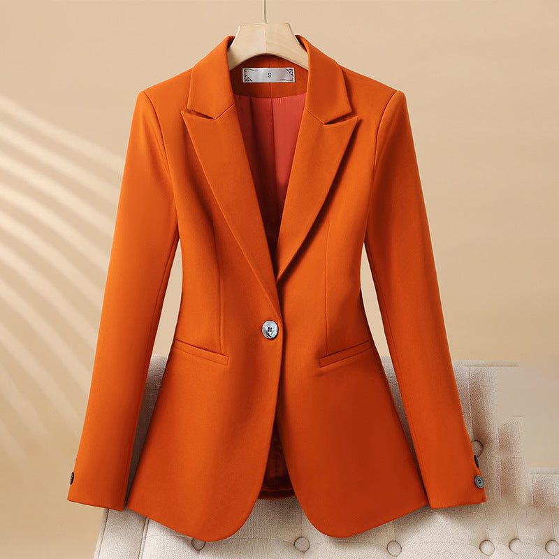 Lea structured linen blazer in neutral tone, tailored silhouette for professional women