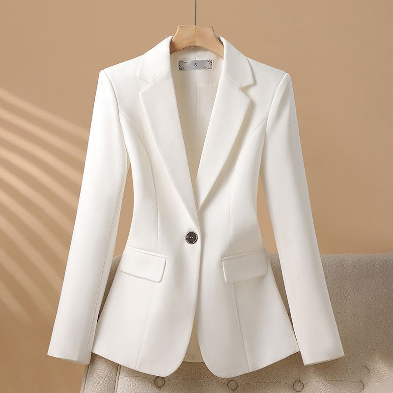 Lea women's beige linen blazer structured tailored fit breathable professional silhouette
