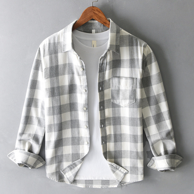 Men's relaxed fit plaid shirt classic casual collared design for all-day comfort everyday wear