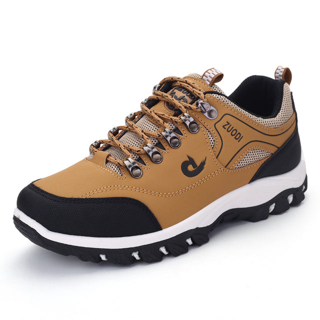 Beige orthopedic walking shoes with breathable mesh upper and reinforced arch support for daily comfort