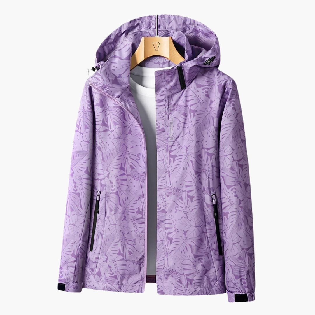 Women's long hooded coat zip closure side pockets adjustable waist cozy winter outerwear