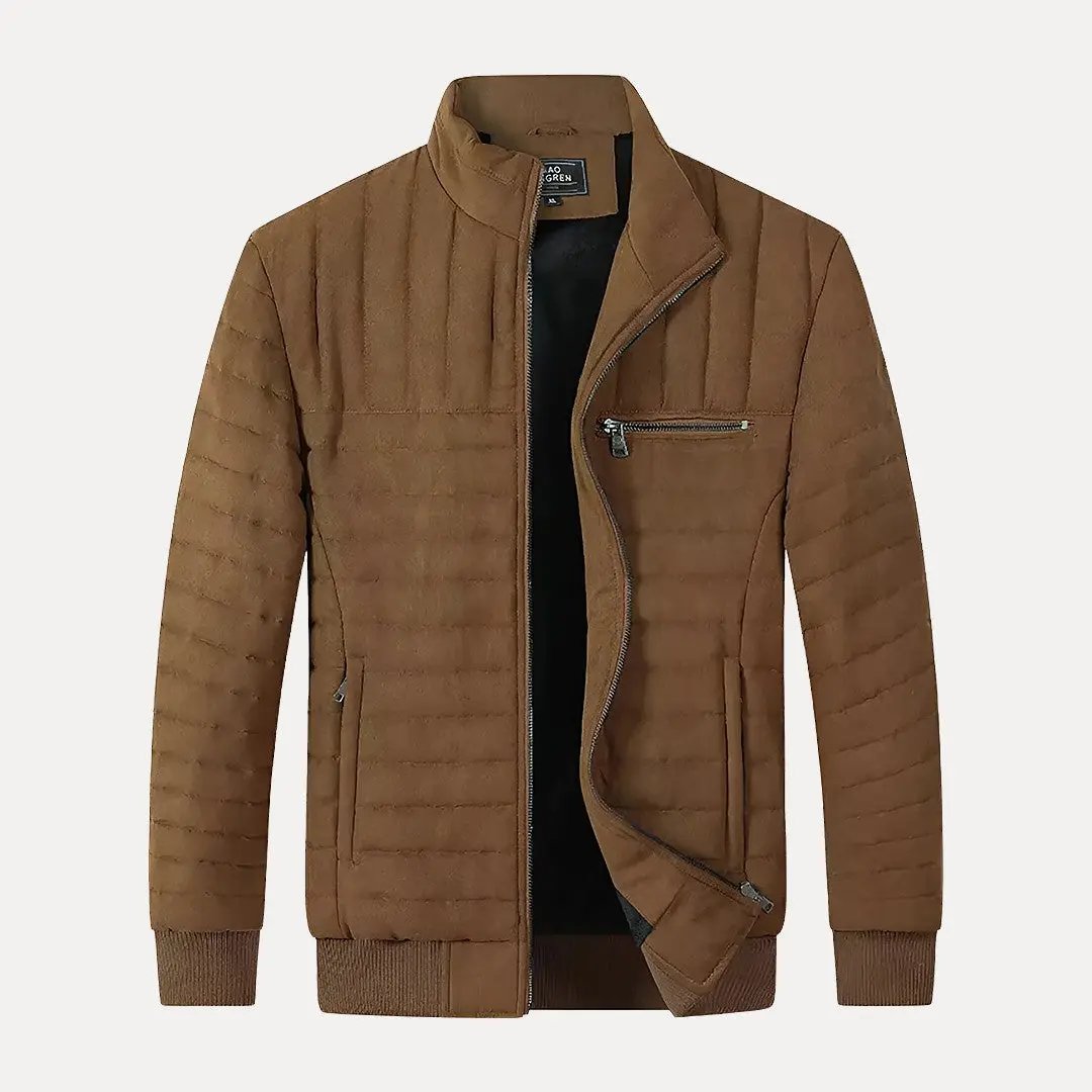 Marc Winter cotton-padded work jacket with fleece interior, durable cold weather insulated outerwear