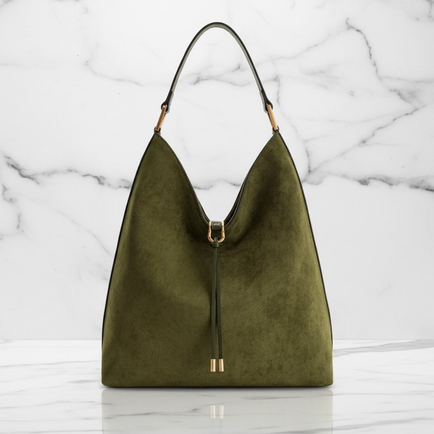 Women's Ava slouchy hobo bag with drawstring closure, gold-tone hardware, relaxed silhouette