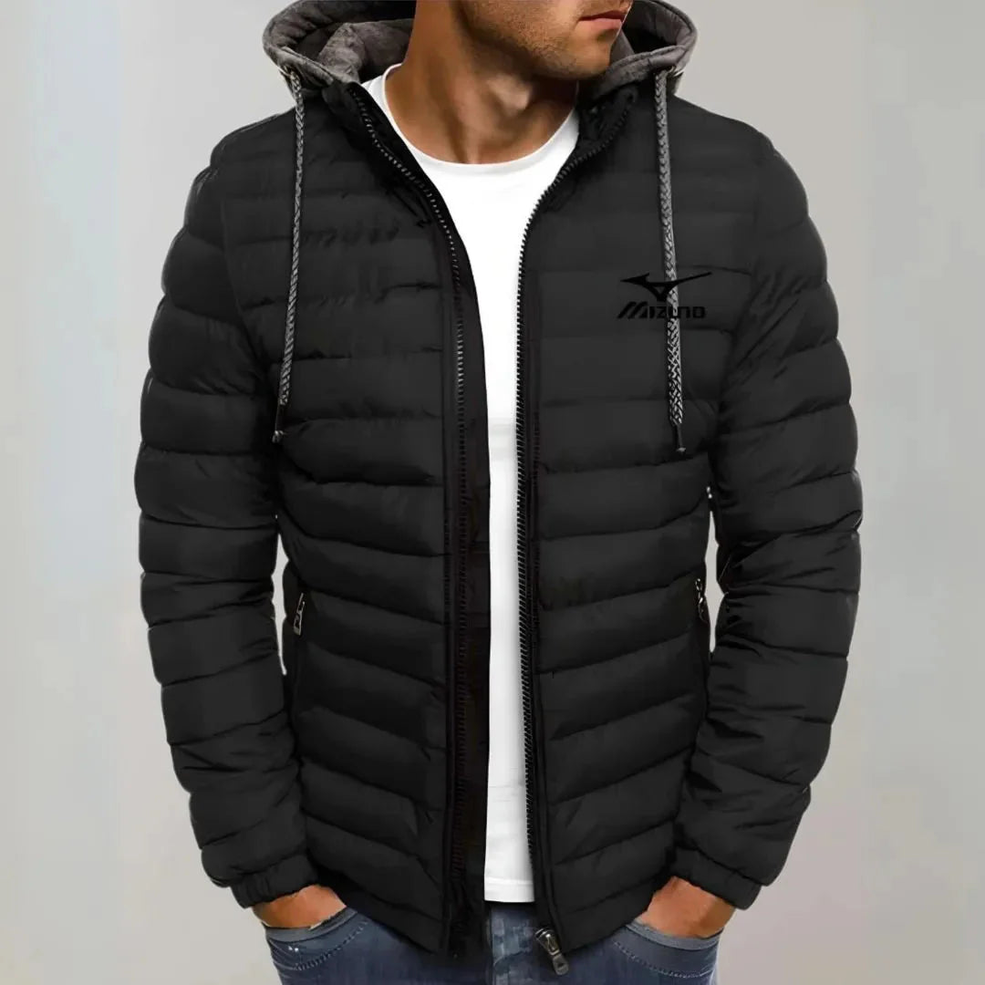 Marley women's black quilted hooded puffer jacket lightweight insulated slim athletic fit
