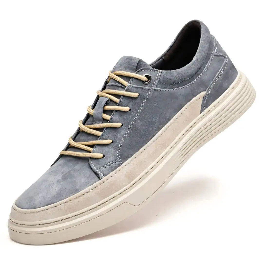 Merck suede sneakers with cloud cushioning insole, polished leather-finish upper for all-day comfort