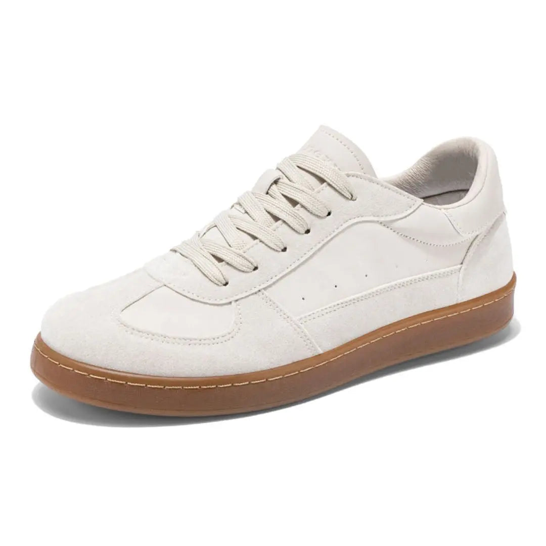 Mason retro suede sneakers in neutral tones with '80s-inspired silhouette and anti-odor cotton lining