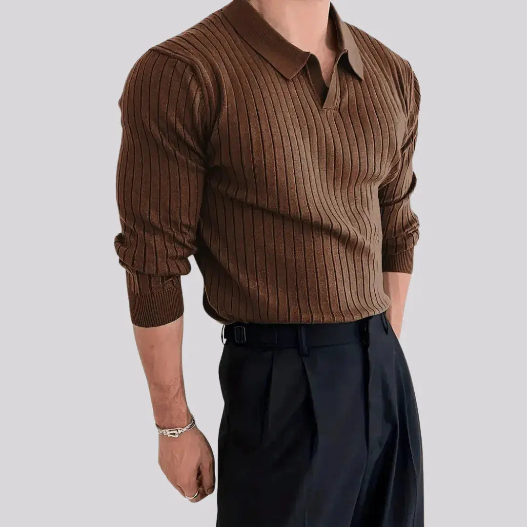 Mattia muscle fit knit sweater men athletic tailored silhouette soft stretchy comfort physique