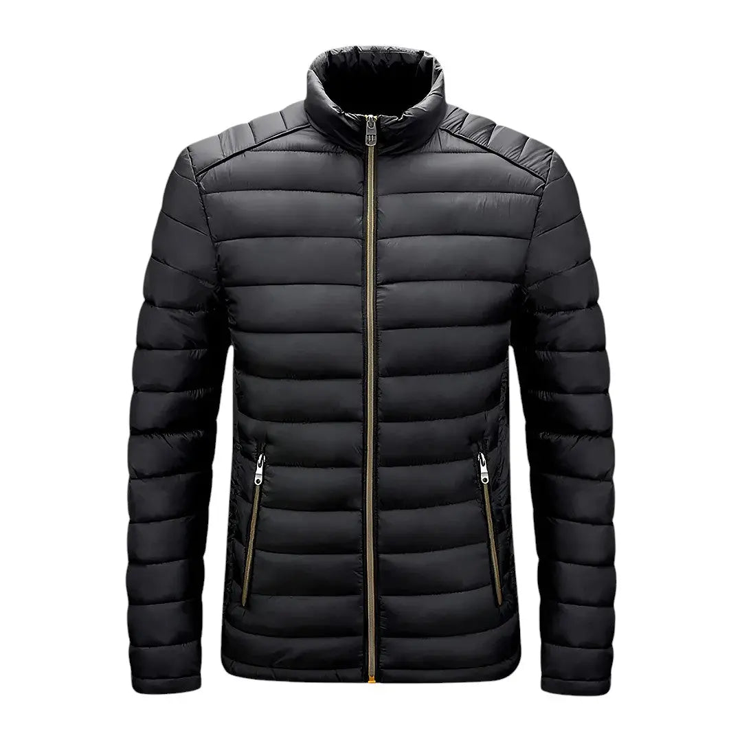 Maverick lightweight puffer jacket water-resistant full-zip high collar for outdoor adventures