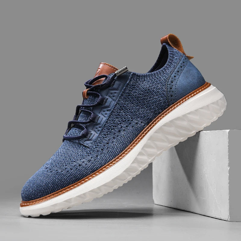 White lightweight mesh sneakers with cushioned EVA insole and breathable air mesh upper for daily wear