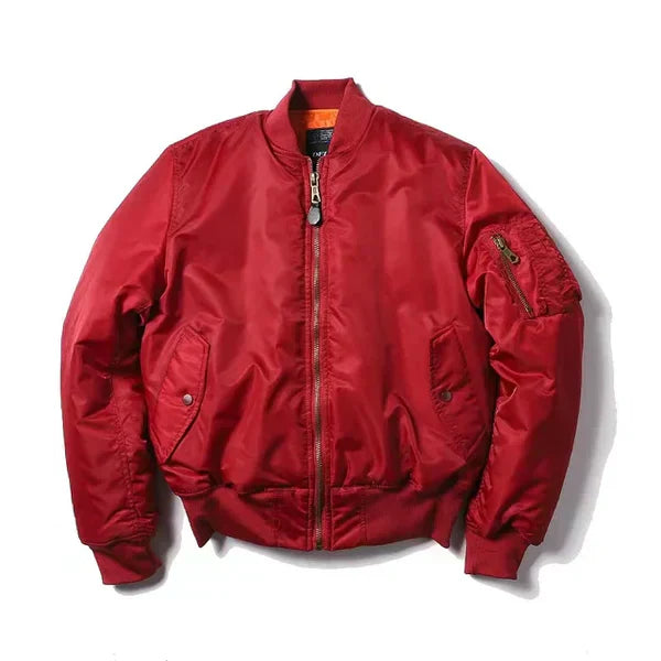 Women's windproof bomber jacket with zip pocket, ribbed cuffs, sleek urban streetwear silhouette