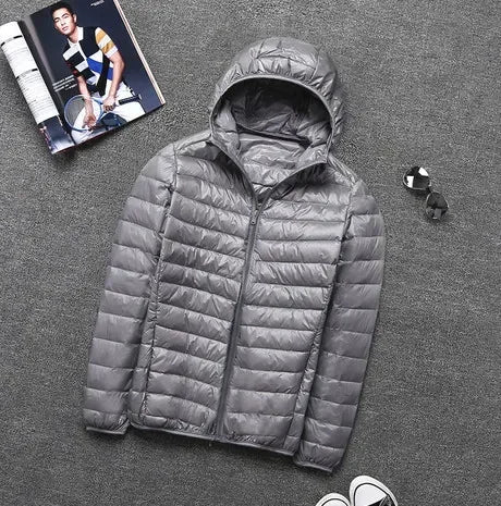 Remi men's ultralight hooded jacket, sleek modern fit, packable everyday outdoor layer