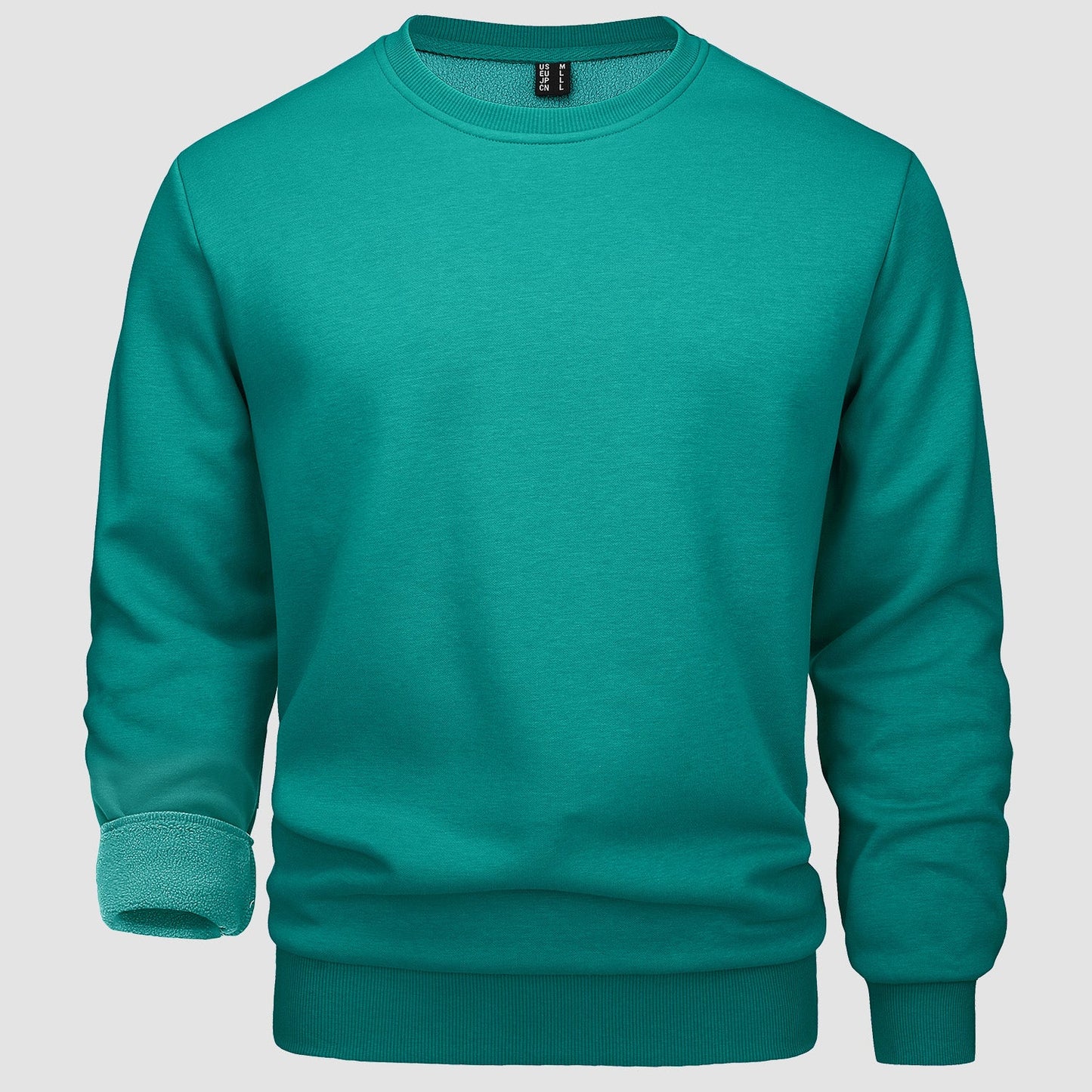 Men's warm lilac fleece crewneck sweatshirt lightweight soft interior everyday comfort pullover