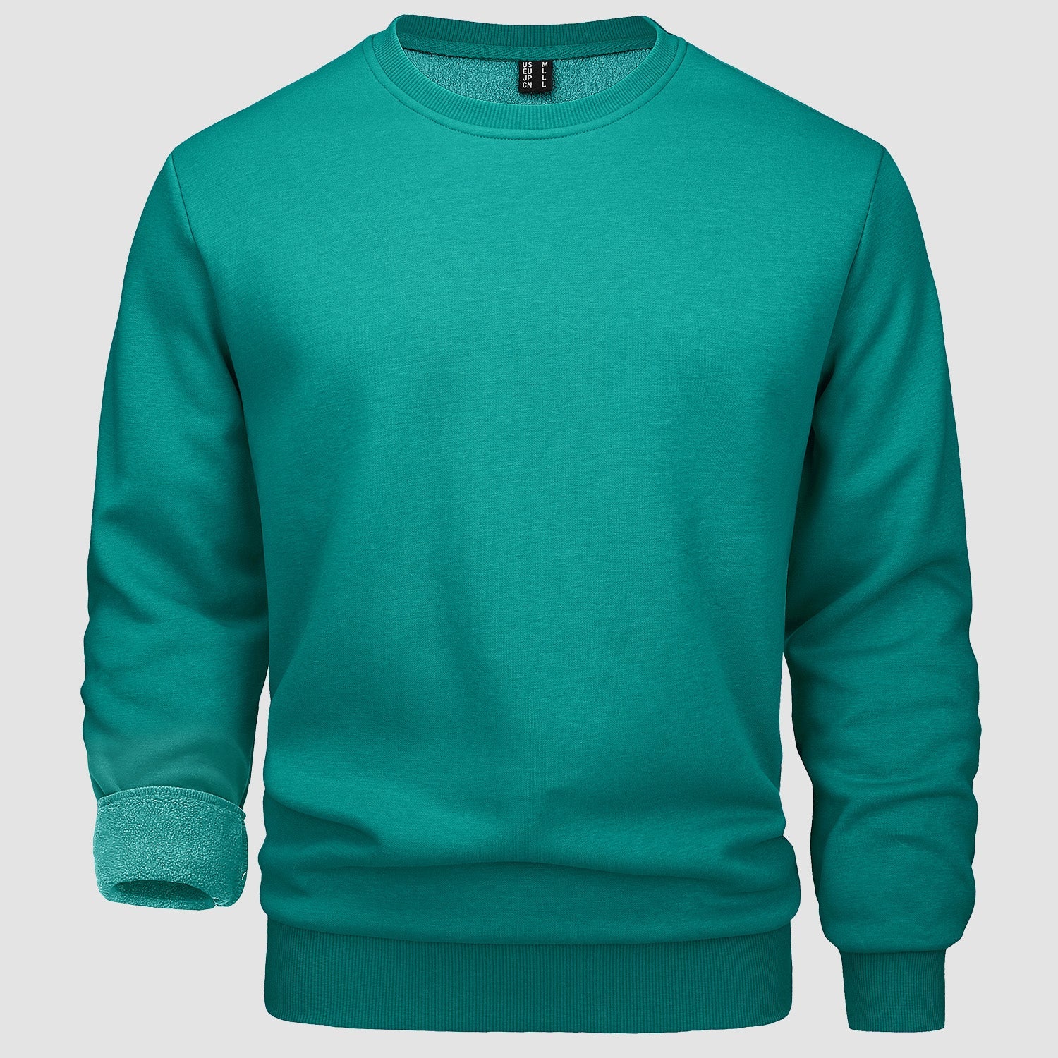 Men's warm lilac fleece crewneck sweatshirt lightweight soft interior everyday comfort pullover