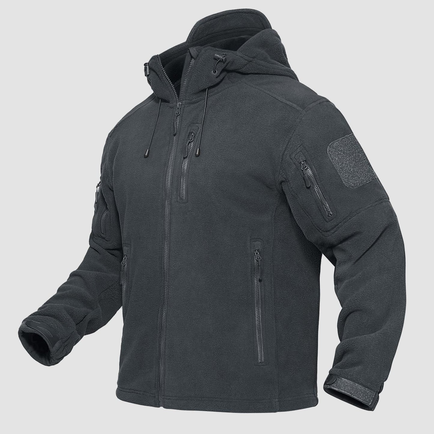 Men's tactical fleece zip hoodie jacket windproof thermal ultra-soft anti-pill Urban Vibe