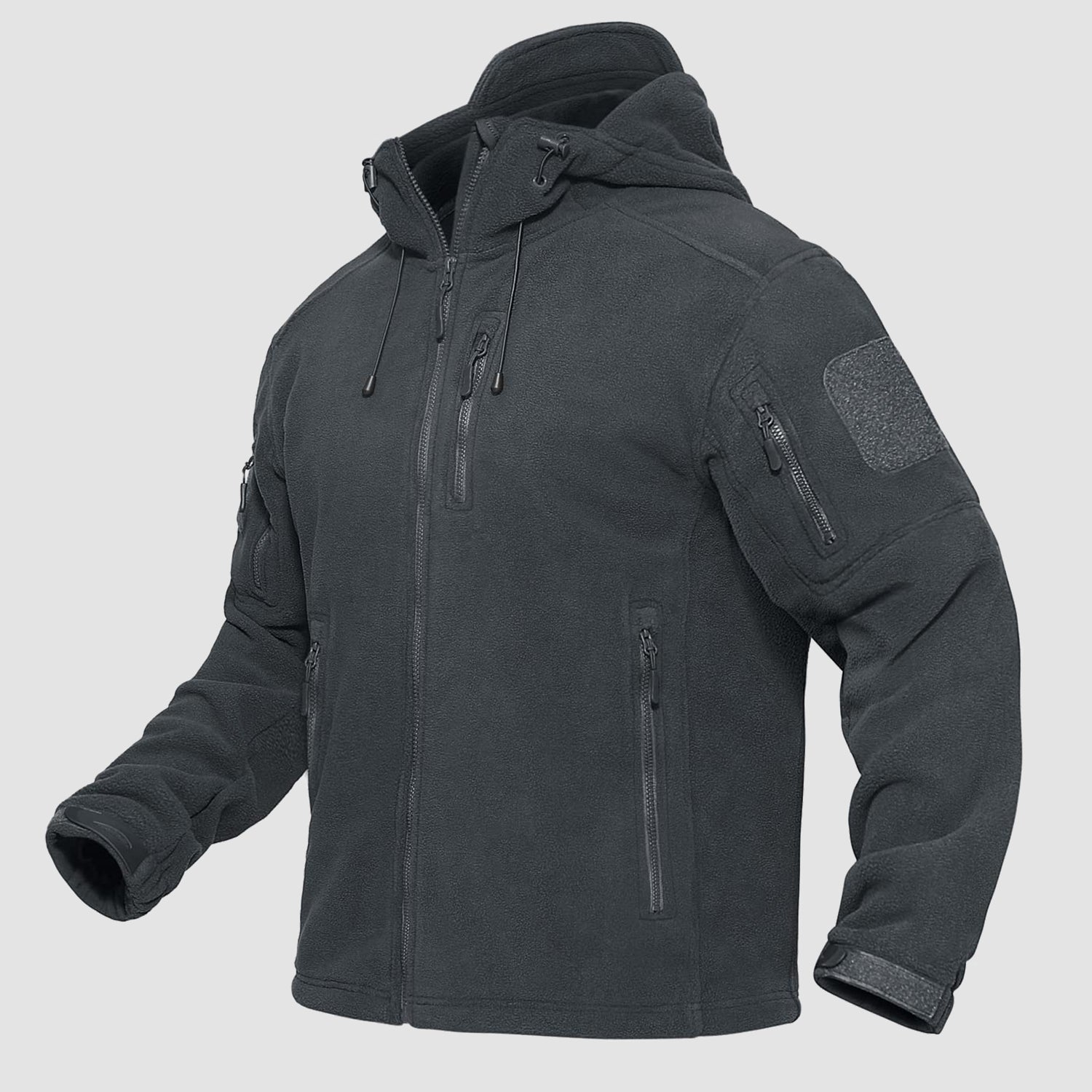 Men's tactical fleece zip hoodie jacket windproof thermal ultra-soft anti-pill Urban Vibe