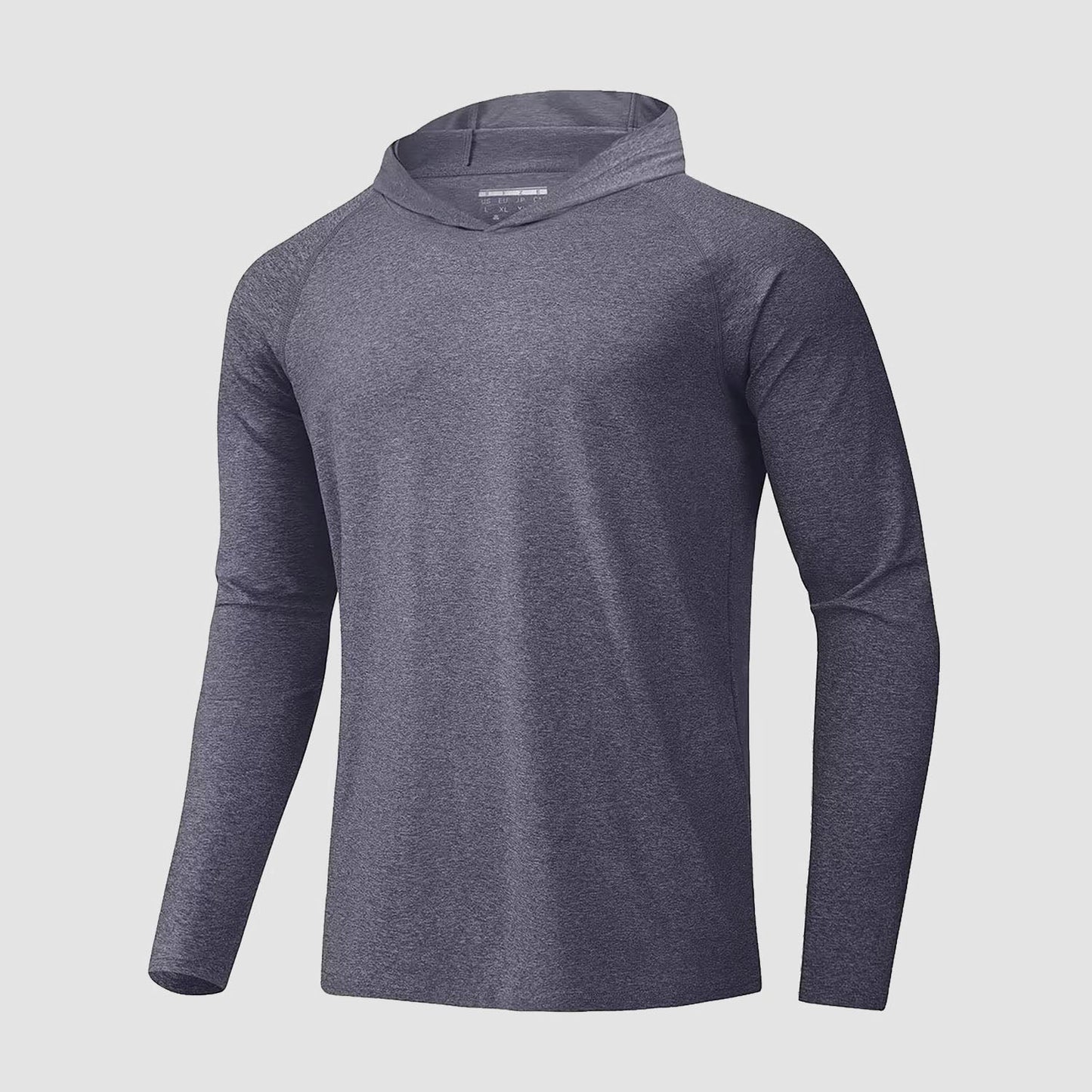 Men's UPF 50+ hooded fishing shirt with sherpa lining, quick-dry breathable outdoor sun protection