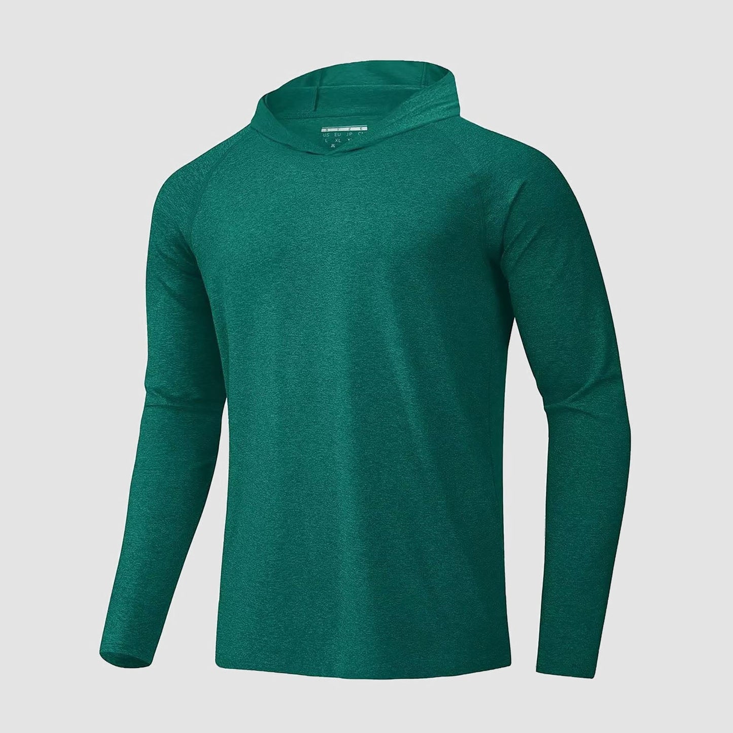 Men's UPF 50+ hooded fishing shirt with Sherpa lining, quick-dry breathable outdoor sun protection