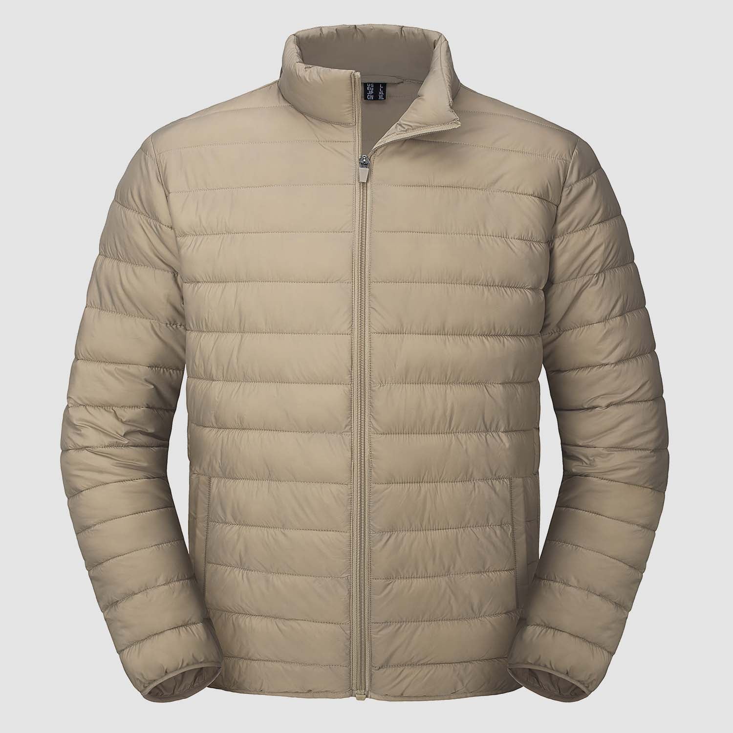Men's lightweight navy puffer jacket water-repellent packable windbreaker with ultra-light insulation