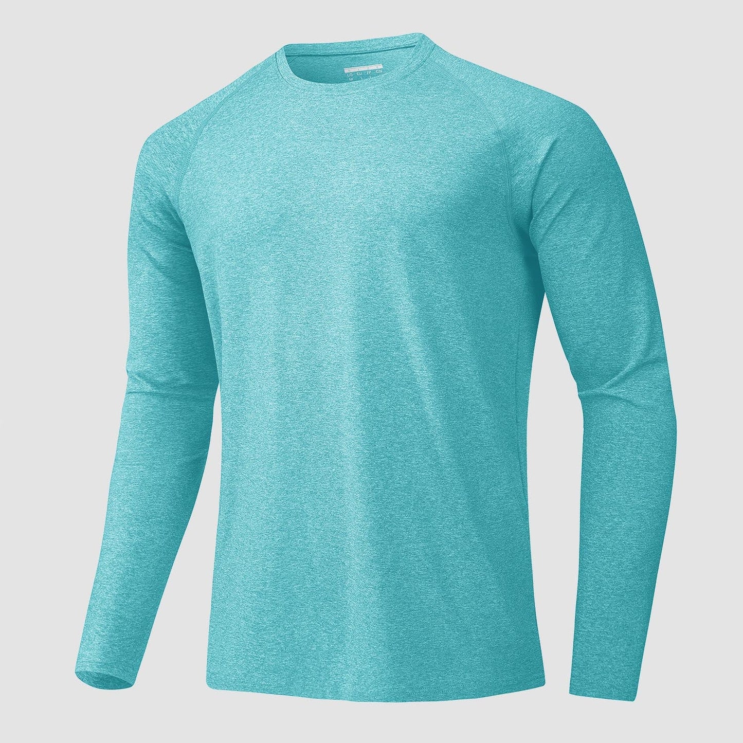 Men's UPF 50+ long sleeve performance shirt, quick-dry moisture-wicking athletic fit for outdoor sports