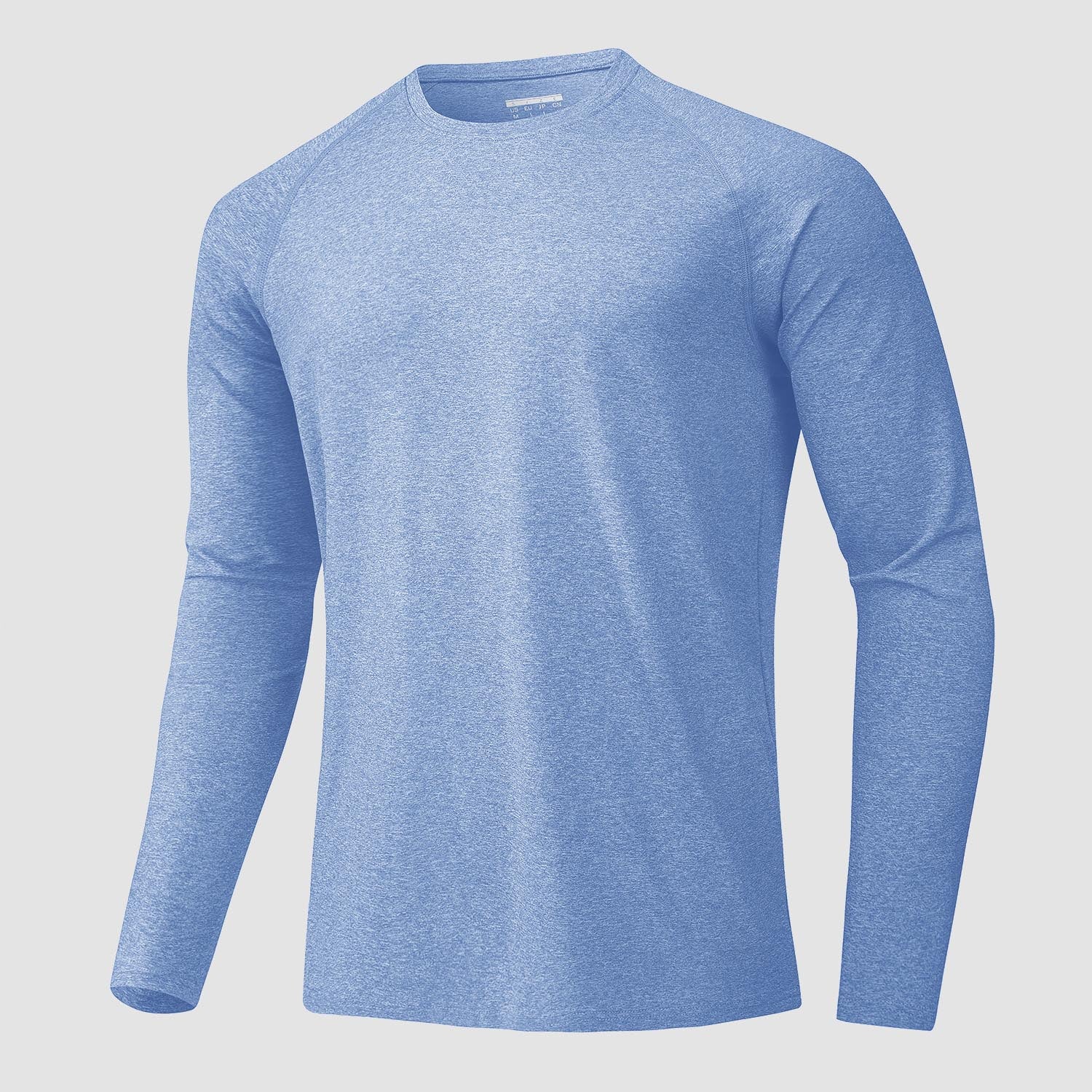 Men's UPF 50+ long sleeve athletic shirt, quick-dry moisture-wicking performance tee for outdoor sports