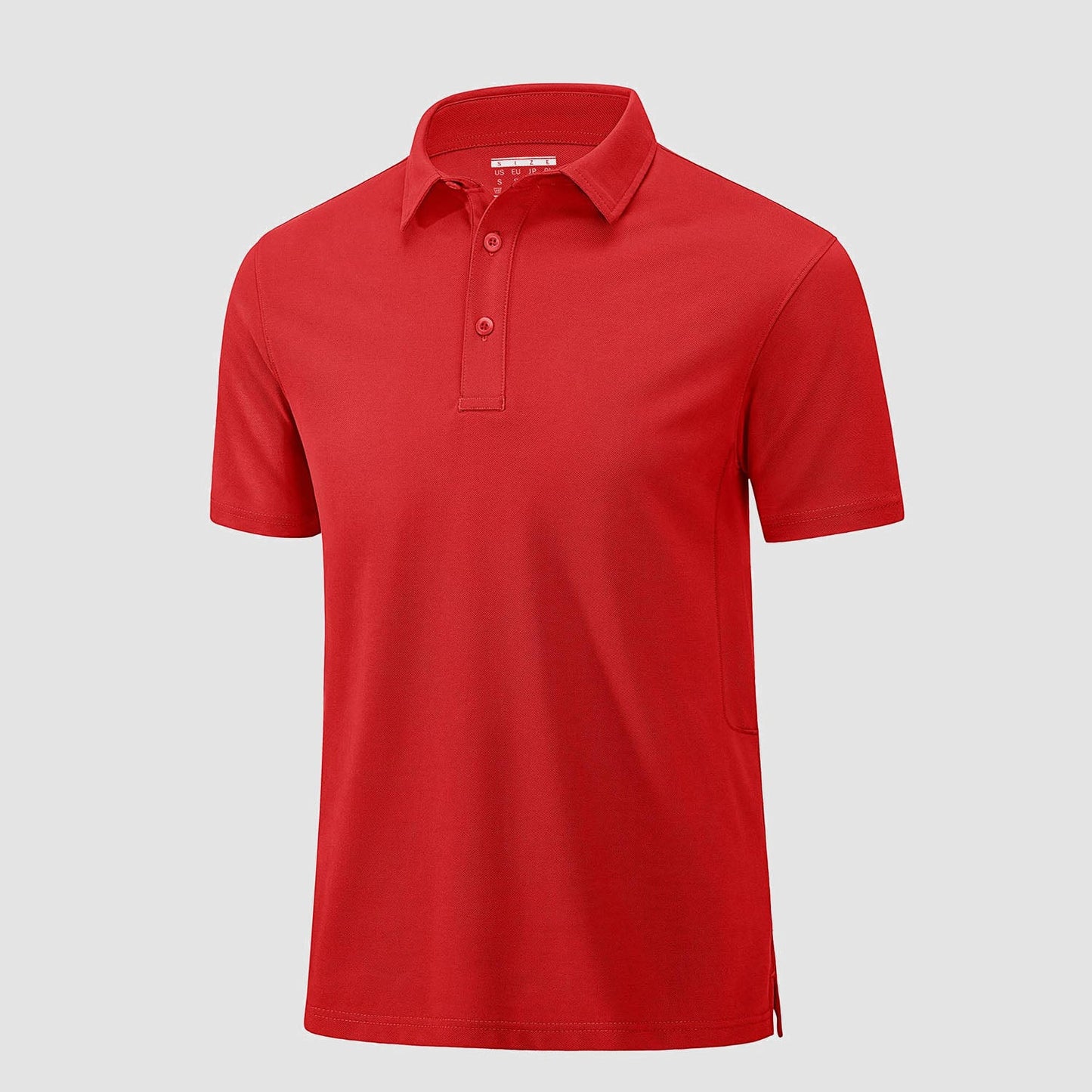 Men's golf polo shirt moisture-wicking cotton pique short sleeve casual active comfort style