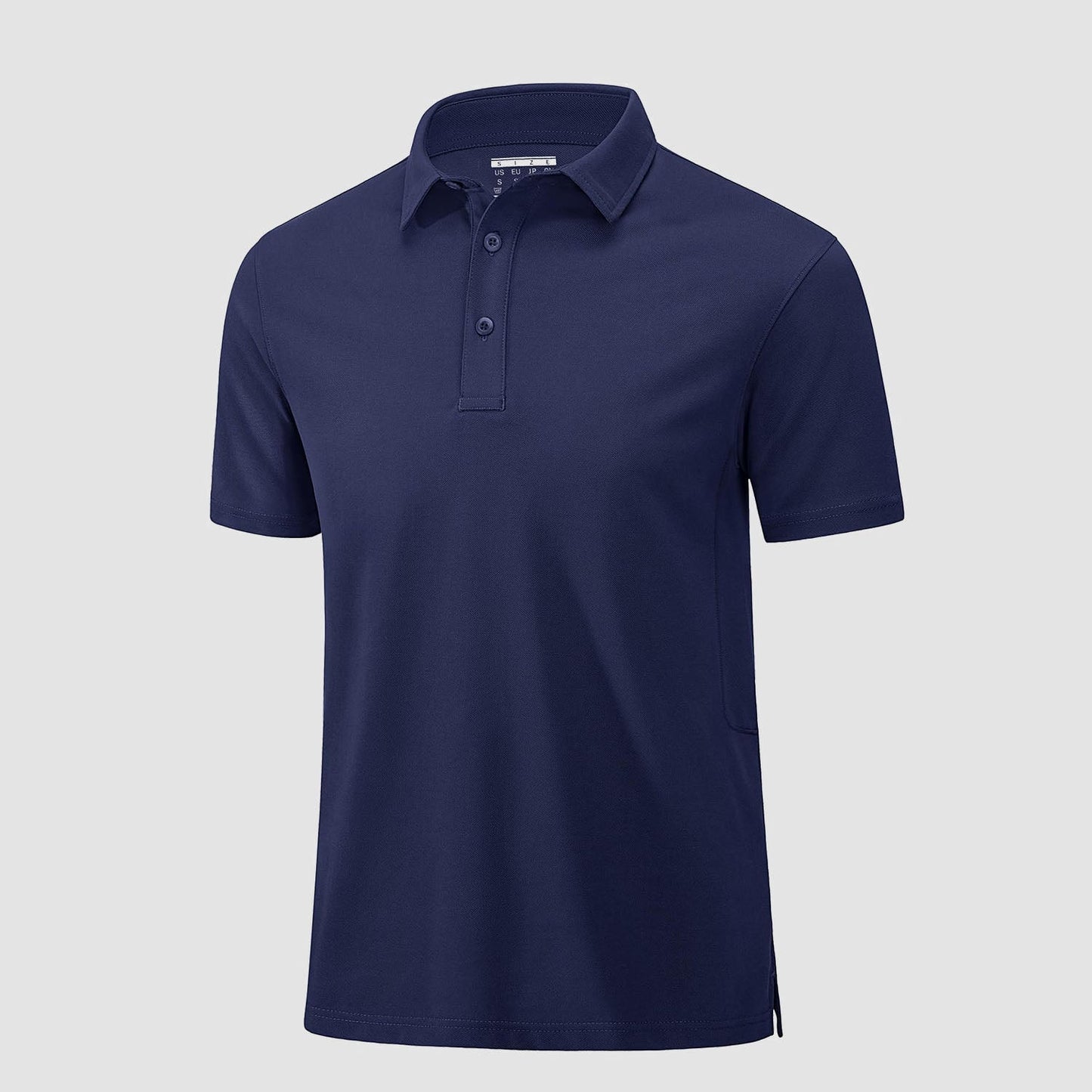 Men's golf polo shirt moisture-wicking cotton pique short sleeve casual active style