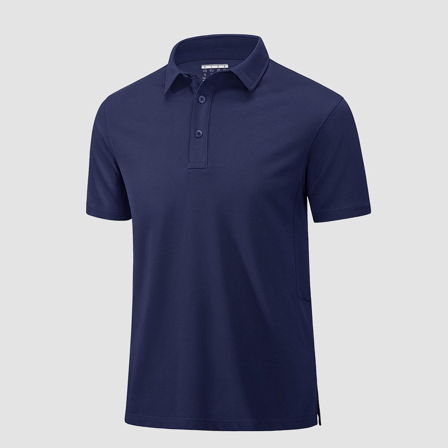 Men's golf polo shirt moisture-wicking cotton pique short sleeve casual active style