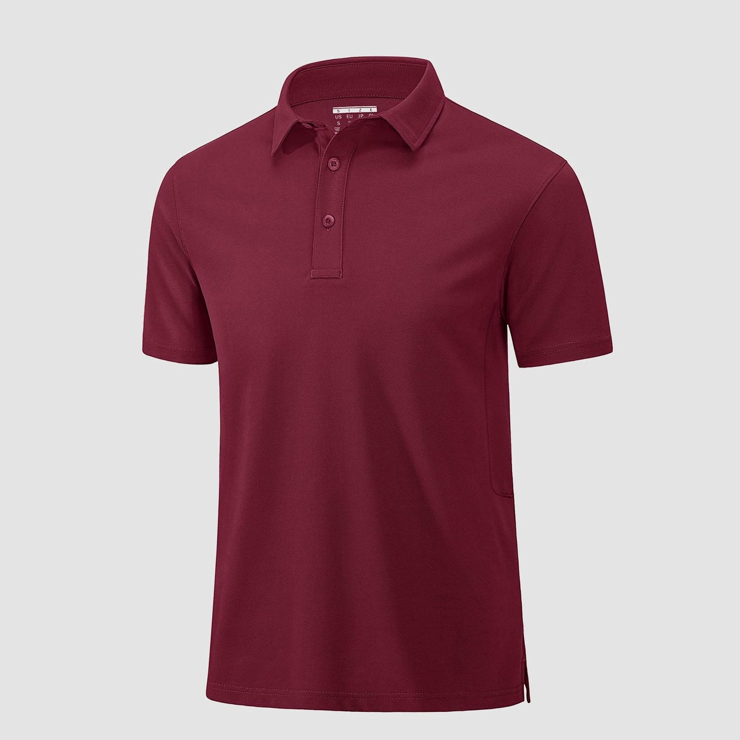 Men's golf polo shirt moisture-wicking cotton pique short sleeve casual athletic fit