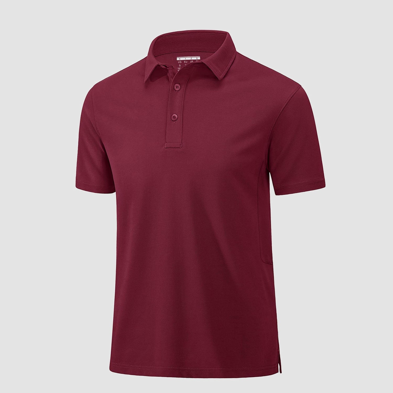 Men's golf polo shirt moisture-wicking cotton pique short sleeve casual athletic fit