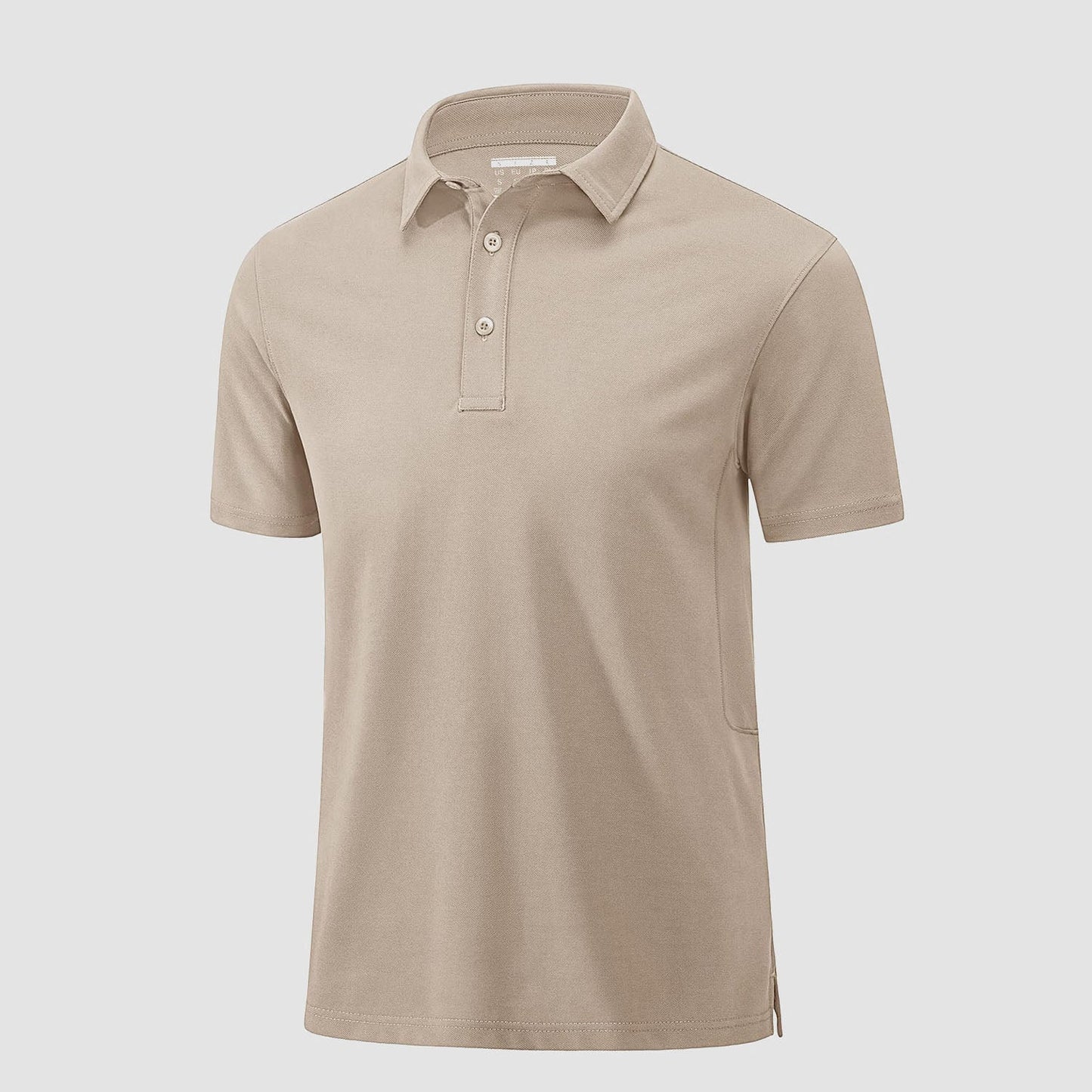 Men's golf polo shirt moisture-wicking cotton pique short sleeve casual active style