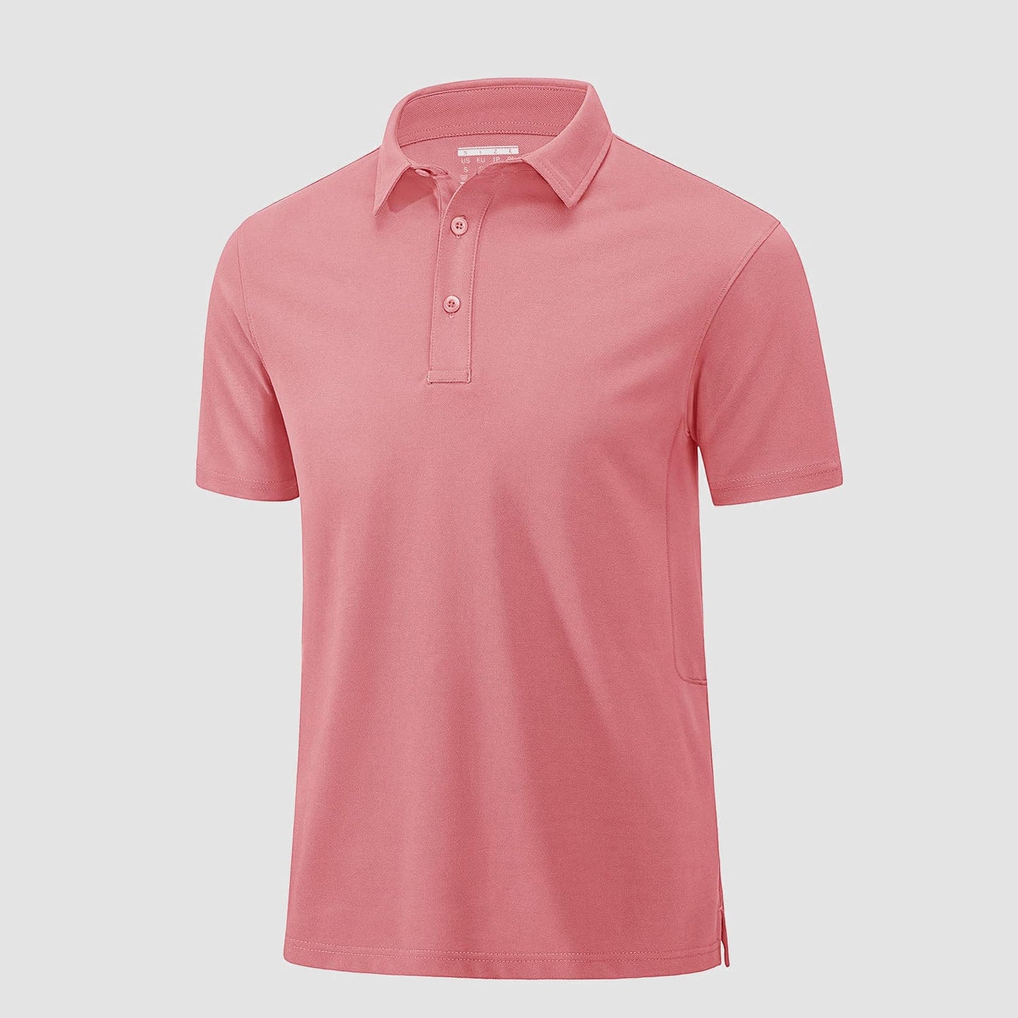 Men's golf polo shirt moisture-wicking cotton pique short sleeve casual active comfort