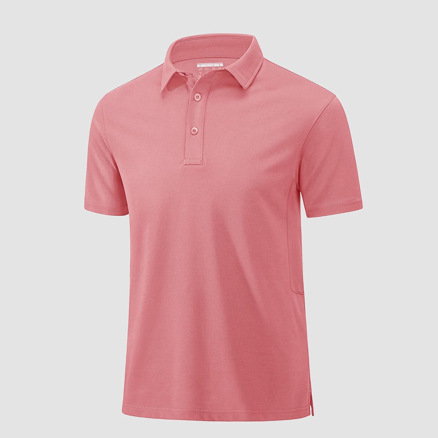 Men's golf polo shirt moisture-wicking cotton pique short sleeve casual active comfort