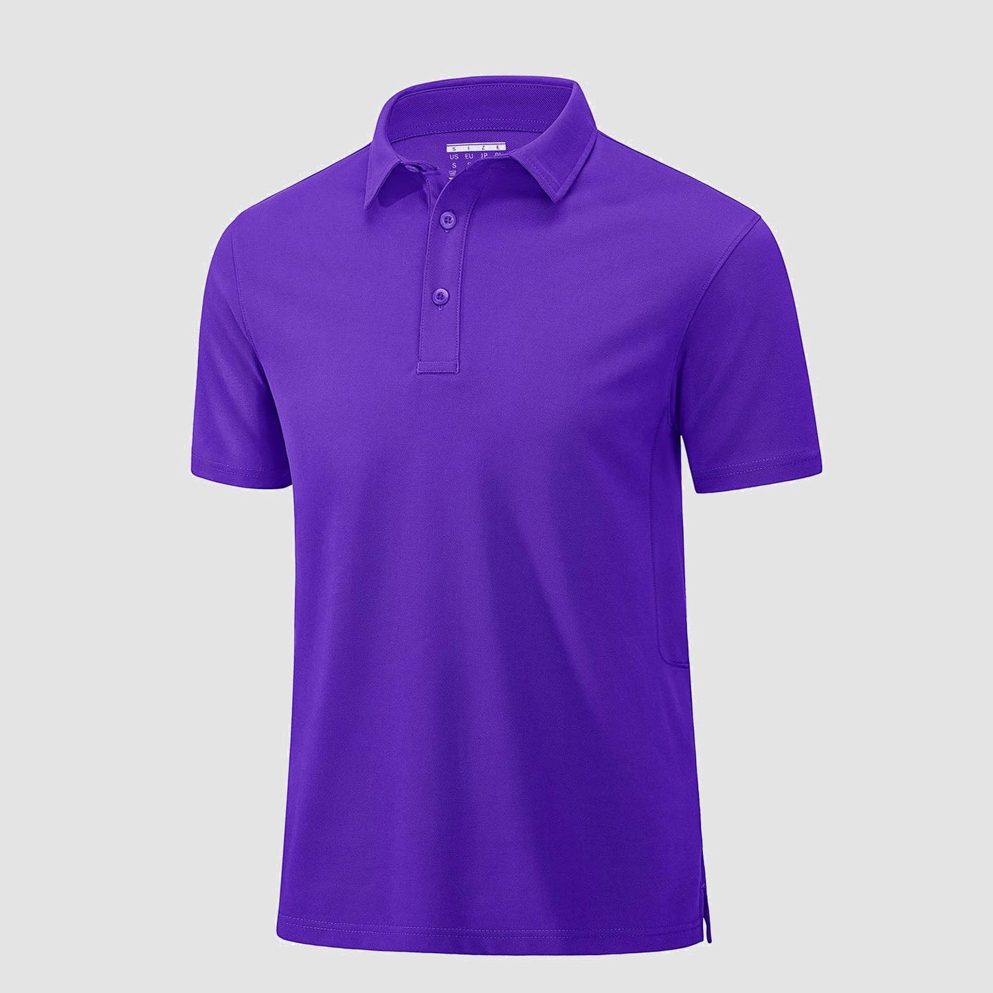 Men's golf polo shirt moisture-wicking cotton piqué short sleeve casual athletic fit