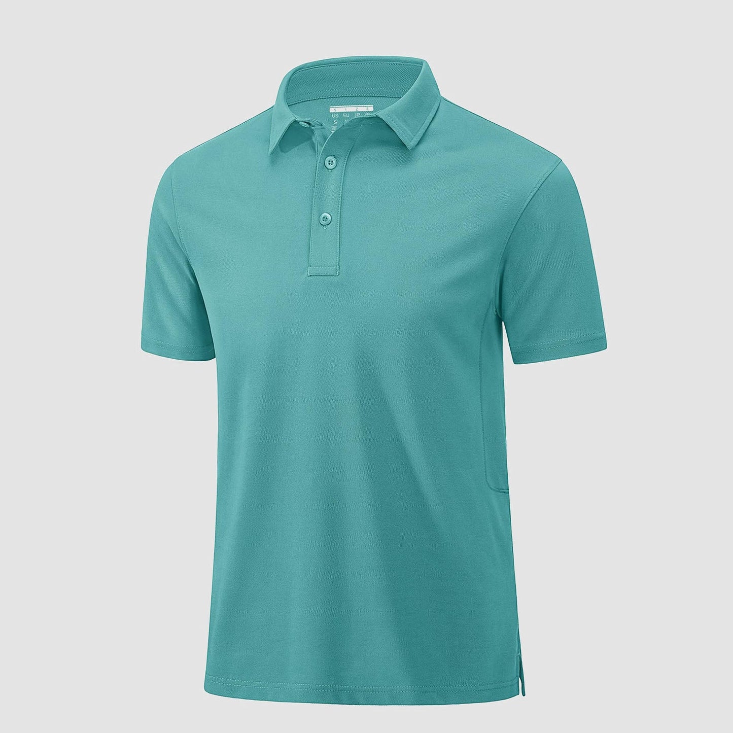 Men's golf polo shirt moisture-wicking cotton pique short sleeve casual active fit