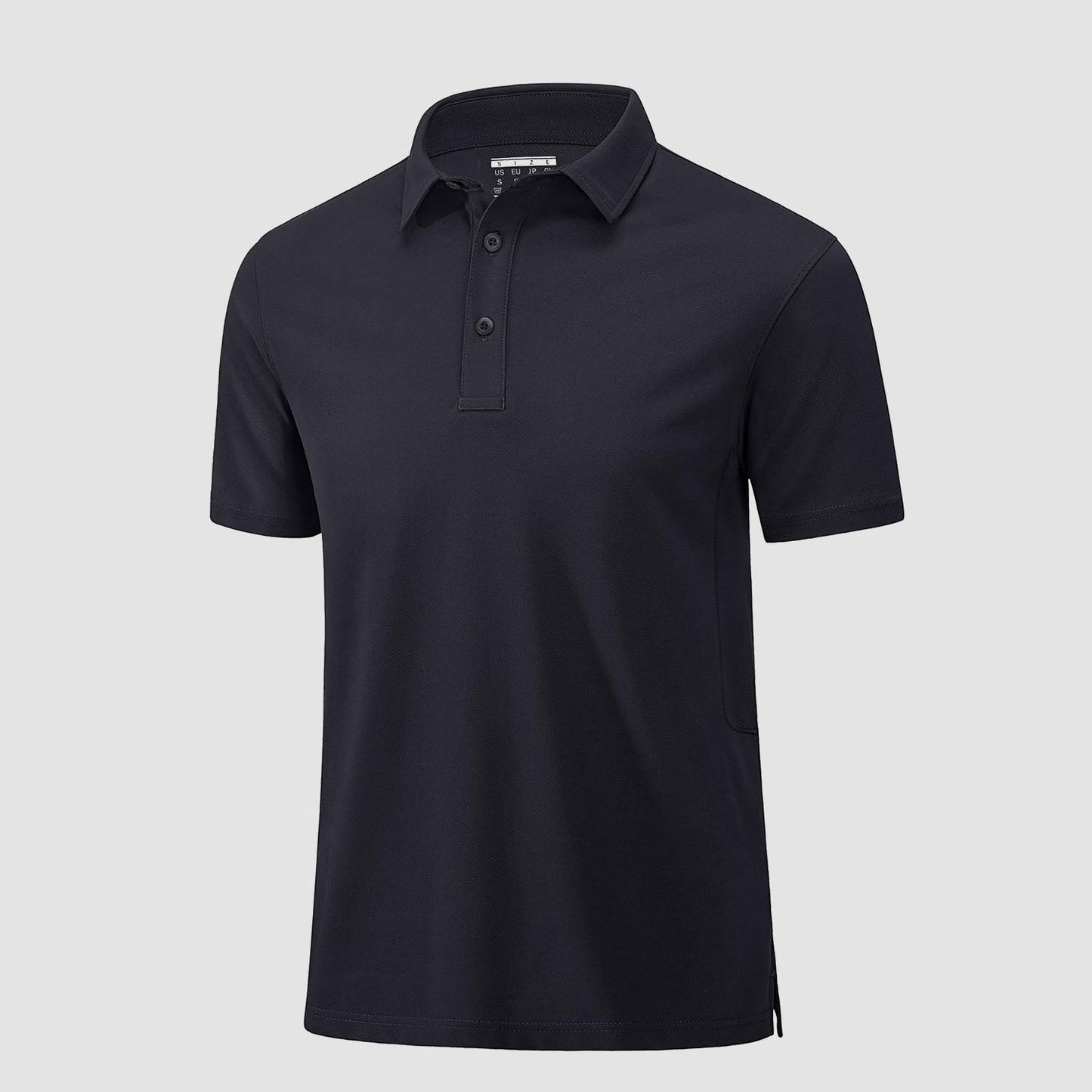 Men's golf polo shirt moisture-wicking cotton piqué short sleeve casual active wear